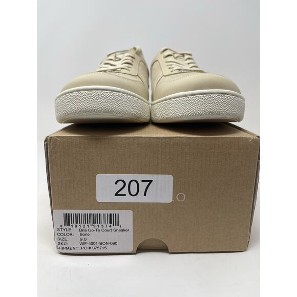 NISOLO Bria Go-To Court Sneaker Women's Size 9 Bone Leather Casual Preppy - Picture 1 of 10
